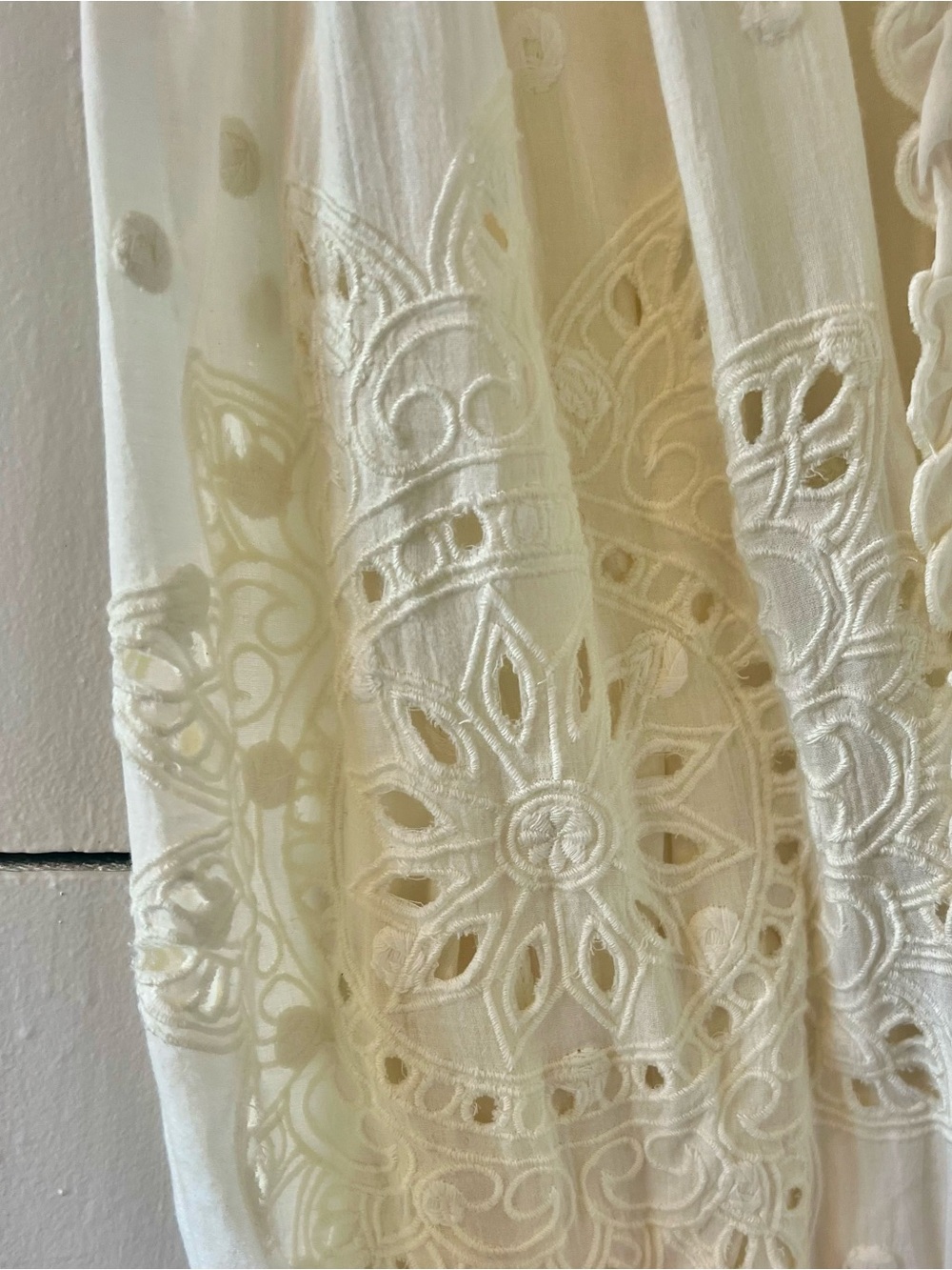 Sundance Cream Ruffled Button-Down Blouse - Picture 6 of 7